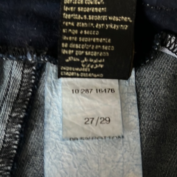 Mavis Gold Jeans, Size 27, side zipper and ankle zippers, dark wash - Picture 7 of 13